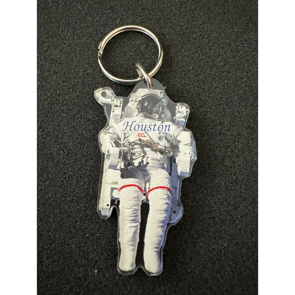 Houston Space Man Keychain Key Ring - Picture 1 of 3